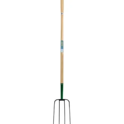 4 Prong Manure Fork with Wood Shaft