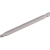 PZ Type Insert Bit, 1/4" Hex, 100mm Long, No.1 (Pack of 1)