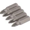 PZ Type Insert Bit, No.1 x 25mm, 1/4" Hex (Pack of 5)