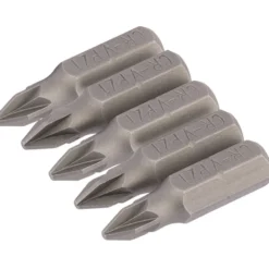 PZ Type Insert Bit, No.1 x 25mm, 1/4" Hex (Pack of 5)