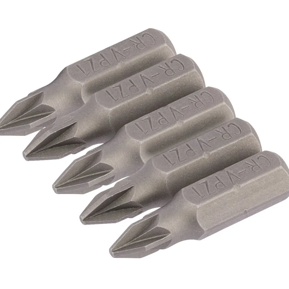 PZ Type Insert Bit, No.1 x 25mm, 1/4" Hex (Pack of 5)