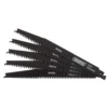 Reciprocating Saw Blades for Wood and Plastic Cutting, 200mm, 6-10tpi (Pack of 5)
