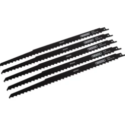 Reciprocating Saw Blades for Pruning & Coarse Wood & Plastic Cutting, 300mm, 3tpi (Pack of 5)