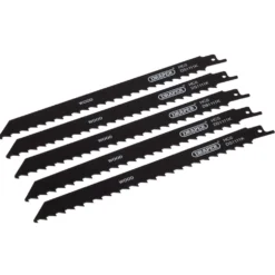 Reciprocating Saw Blades for Wood and Plastic Cutting, 225mm, 3tpi (Pack of 5)