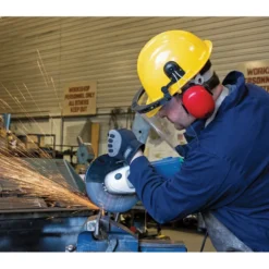 Safety Helmet with Ear Muffs and Visor