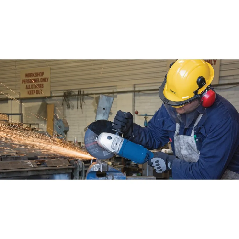 Safety Helmet with Ear Muffs and Visor