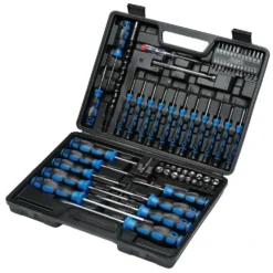 Screwdriver, Socket and Bit Set, Blue (70 Piece)