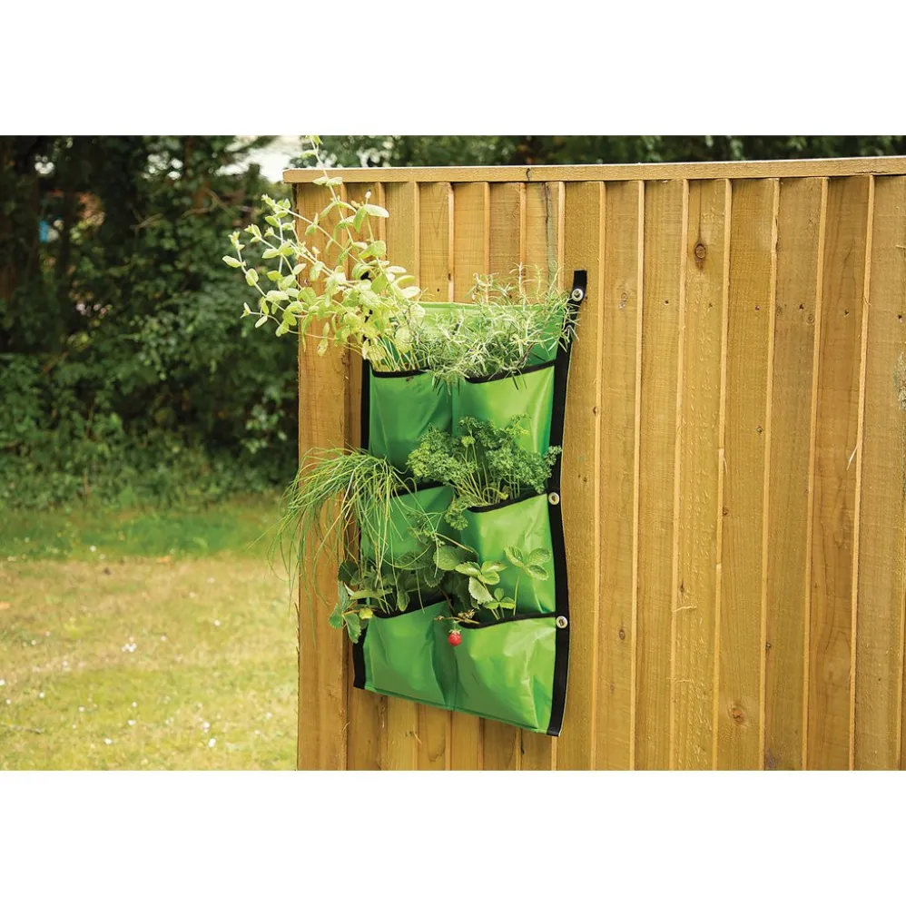 6-Section Fabric Hanging Grow Bag