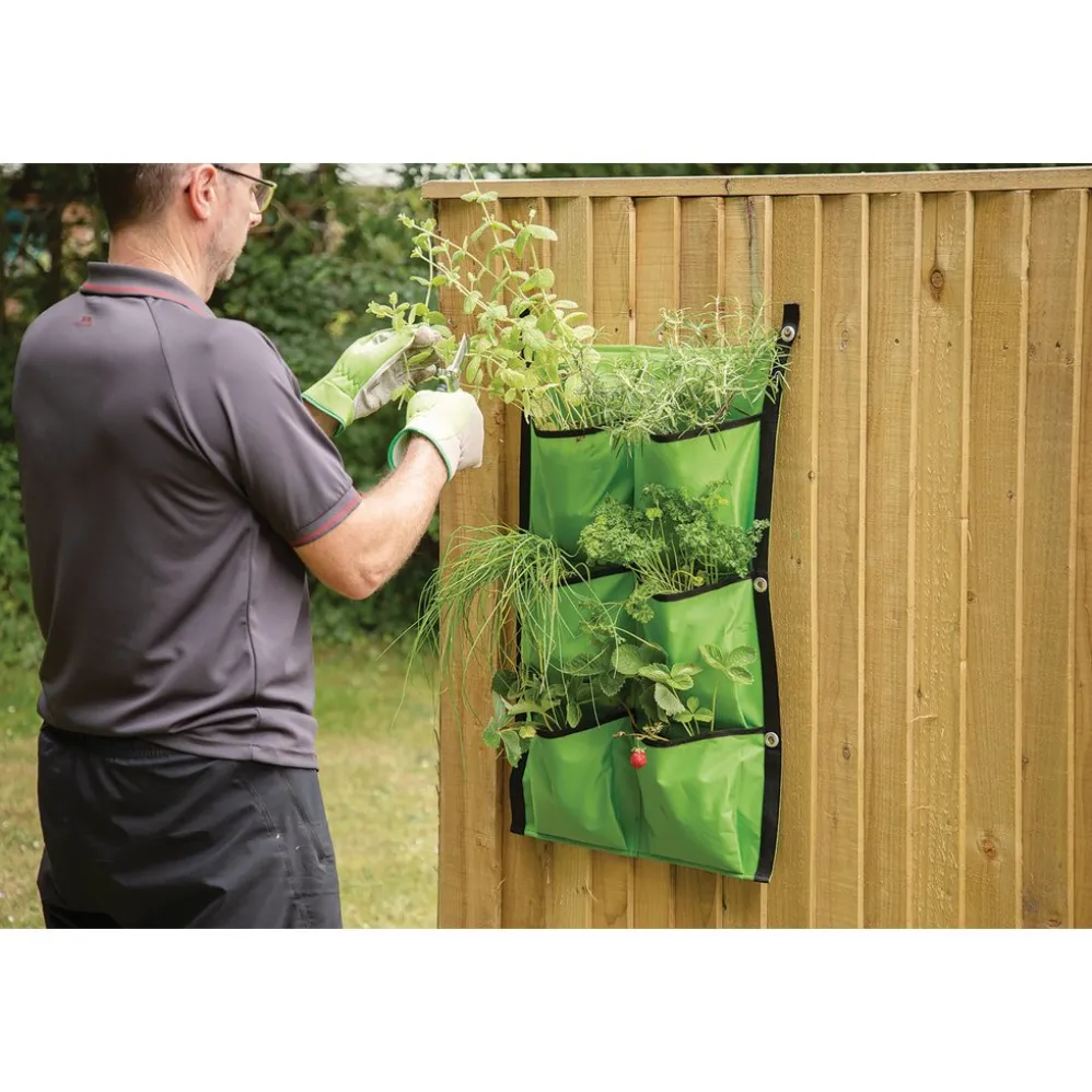 6-Section Fabric Hanging Grow Bag