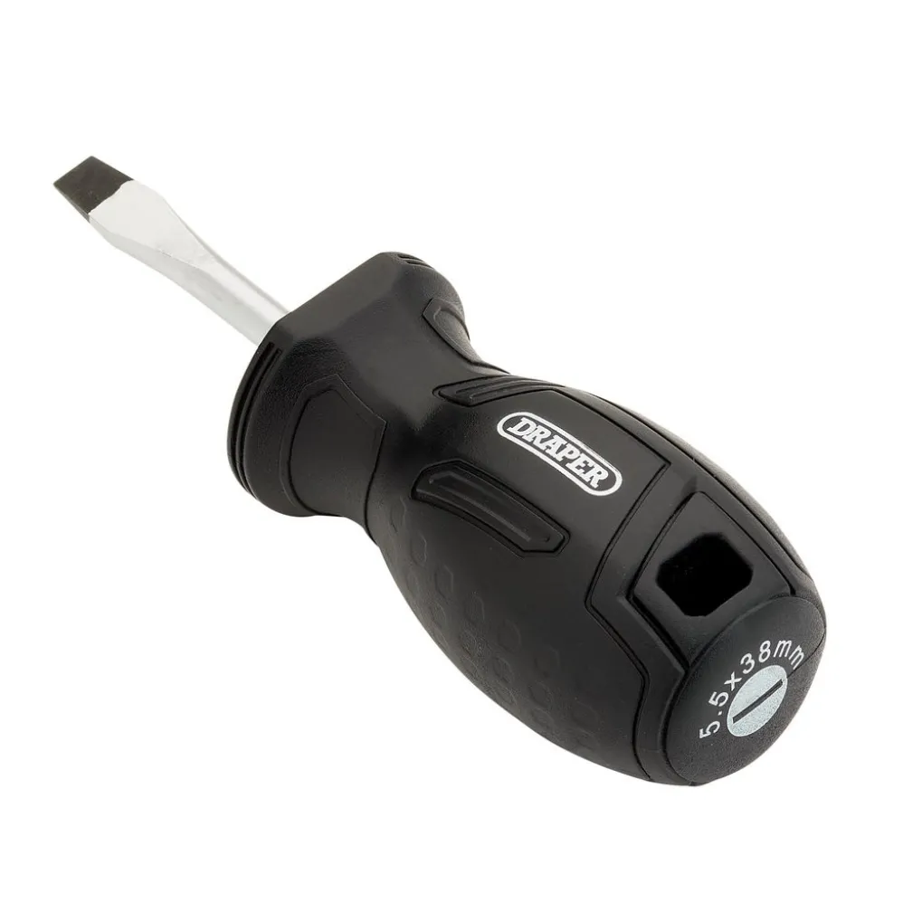 Slotted Hard Grip Screwdriver, 5.5 x 38mm