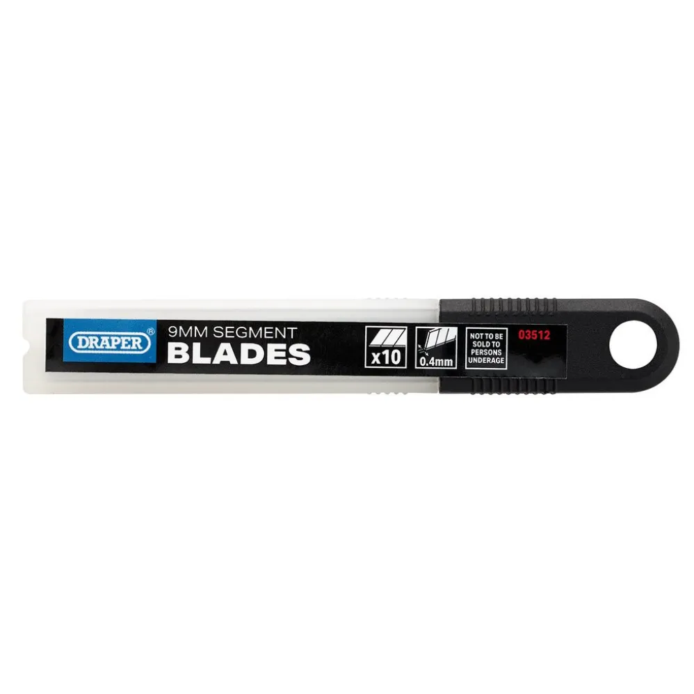 Snap-Off Segment Knife Blades, 9mm (Pack of 10)