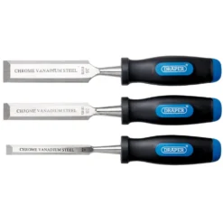 Soft Grip Bevel Edge Wood Chisel Set (3 Piece)