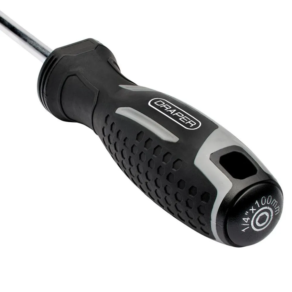 Soft Grip Magnetic Screwdriver Bit Holder, 1/4" x 100mm