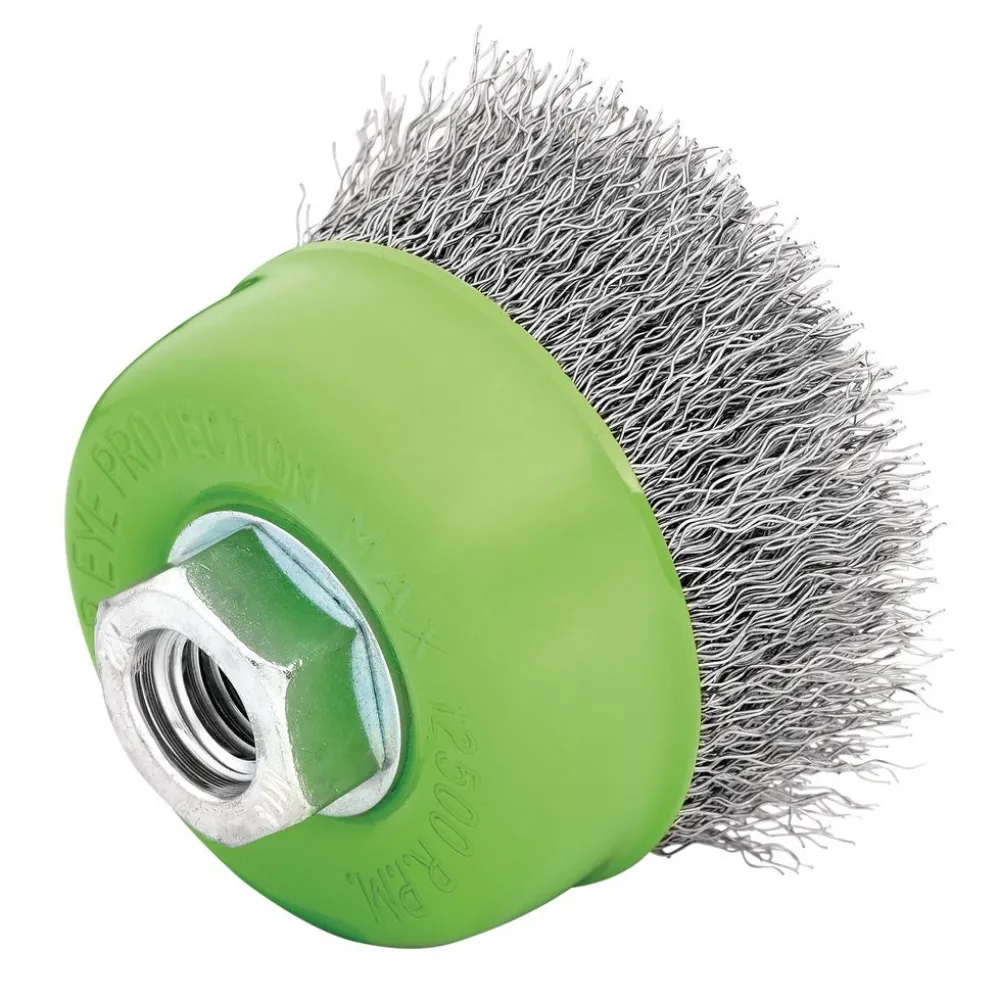 Stainless-Steel Crimped Wire Cup Brush, 75mm, M14