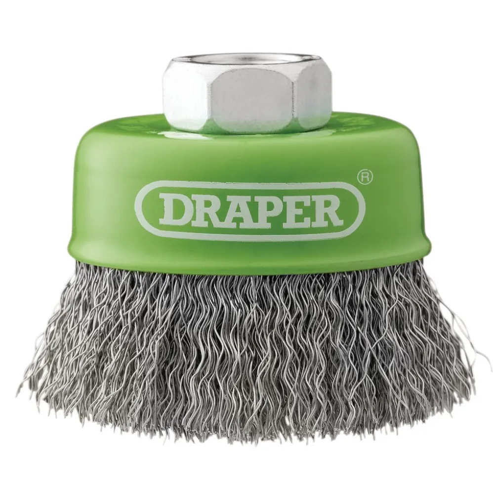 Stainless-Steel Crimped Wire Cup Brush, 65mm, M14