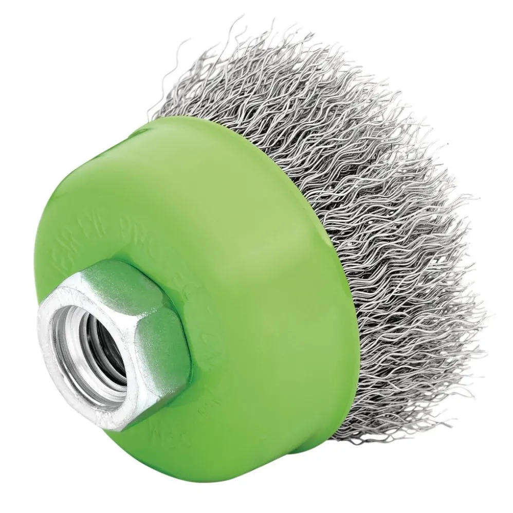 Stainless-Steel Crimped Wire Cup Brush, 65mm, M14
