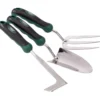 Stainless Steel Heavy Duty Soft Grip Fork, Trowel and Weeder Set (3 Piece)