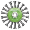 Stainless-Steel Twist-Knot Flat Wire Wheel Brush, 115mm, M14