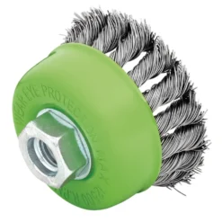 Stainless-Steel Twist-Knot Wire Cup Brush, 75mm, M14