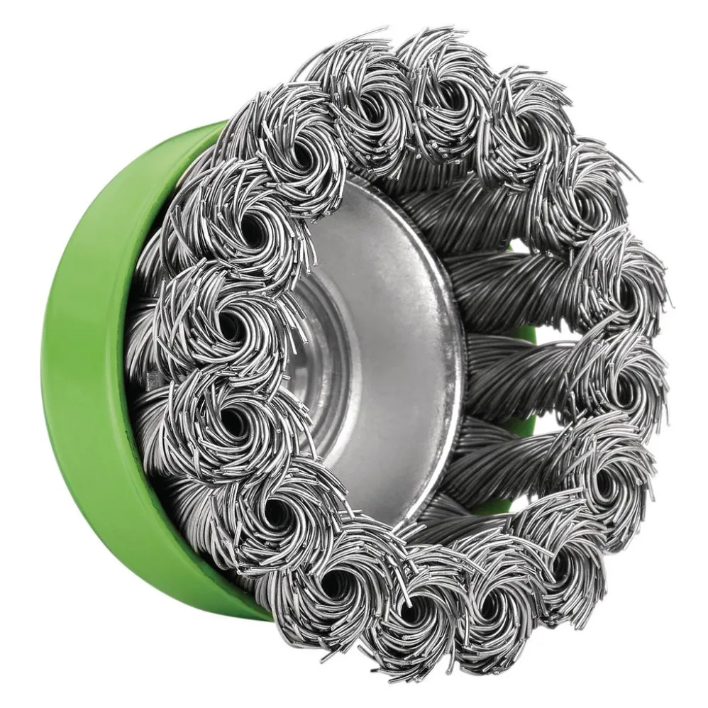 Stainless-Steel Twist-Knot Wire Cup Brush, 65mm, M14