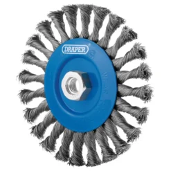 Steel Twist-Knot Flat Wire Wheel Brush, 150mm, M14