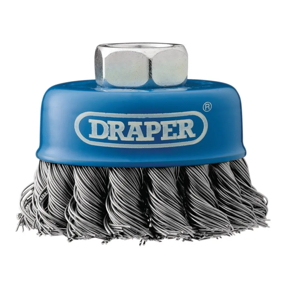 Steel Twist-Knot Wire Cup Brush, 65mm, M14