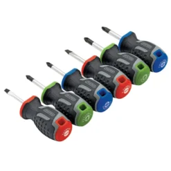 Stubby Soft Grip Screwdriver Set (6 Piece)