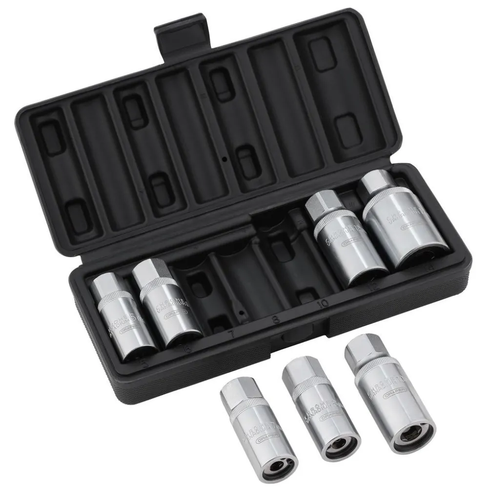 Stud Extractor Set, 3/8" Sq. Dr., 1/2" Sq. Dr. (7 Piece)