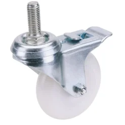 Swivel Bolt Fixing Nylon Wheel with Brake, 75mm Diameter, S.W.L. 70kg