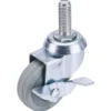Swivel Bolt Fixing Rubber Castor with Brake, 50mm Diameter, S.W.L. 50kg