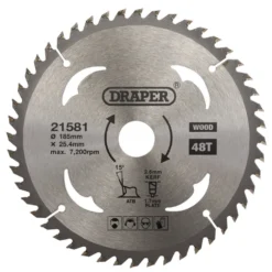 TCT Circular Saw Blade for Wood, 185 x 25.4mm, 48T