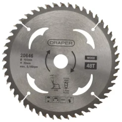 TCT Circular Saw Blade for Wood, 165 x 20mm, 48T