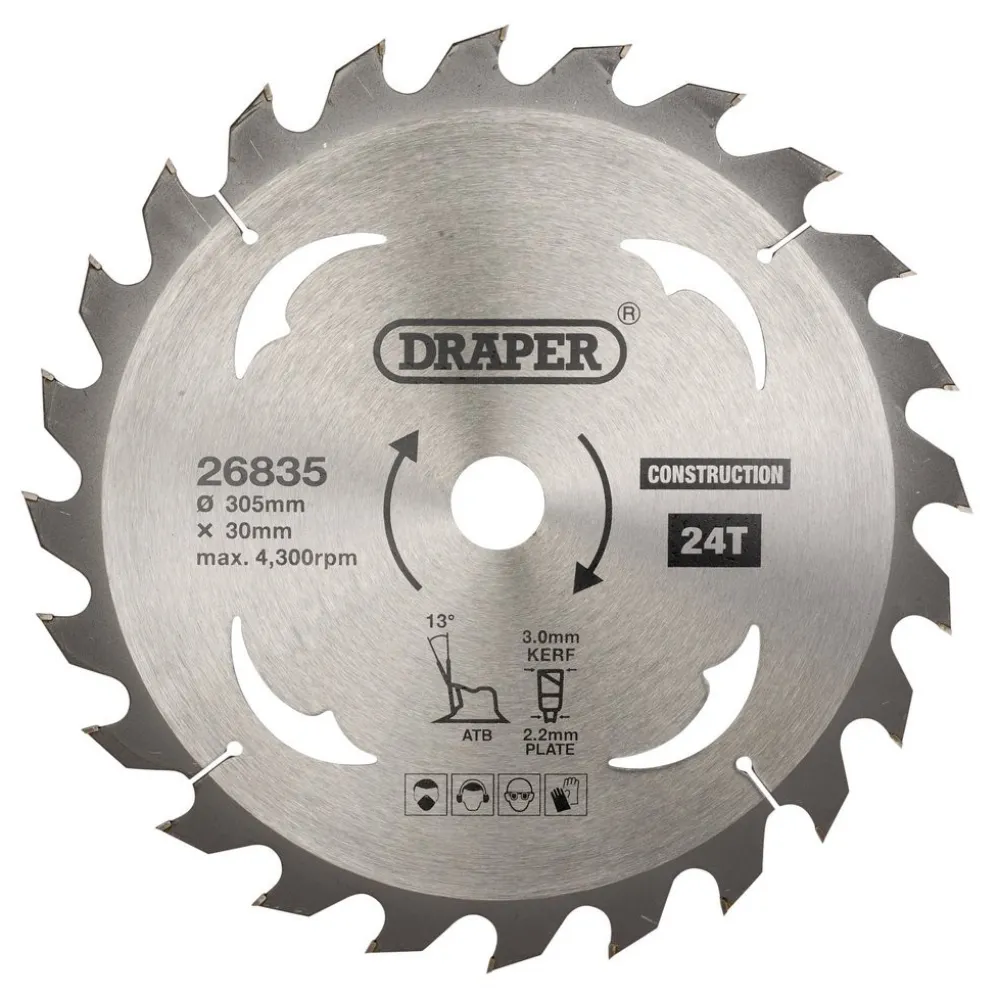 TCT Construction Circular Saw Blade, 305 x 30mm, 24T