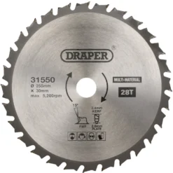 TCT Multi-Purpose Circular Saw Blade, 255 x 30mm, 28T