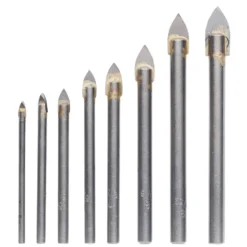 TCT Tile and Glass Drill Bit Set (8 Piece)