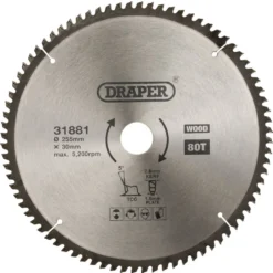 TCT Triple Chip Grind Circular Saw Blade, 255 x 30mm, 80T