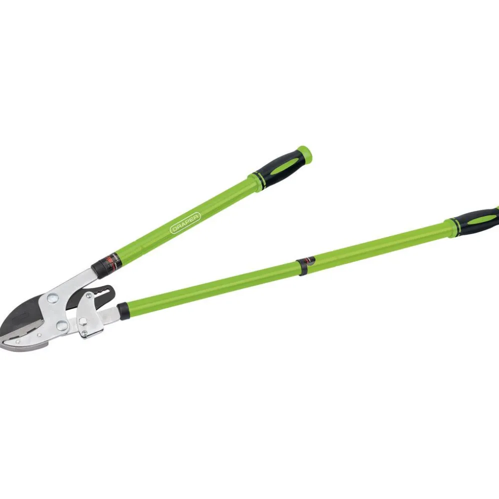 Telescopic Ratchet Action Anvil Loppers with Steel Handles