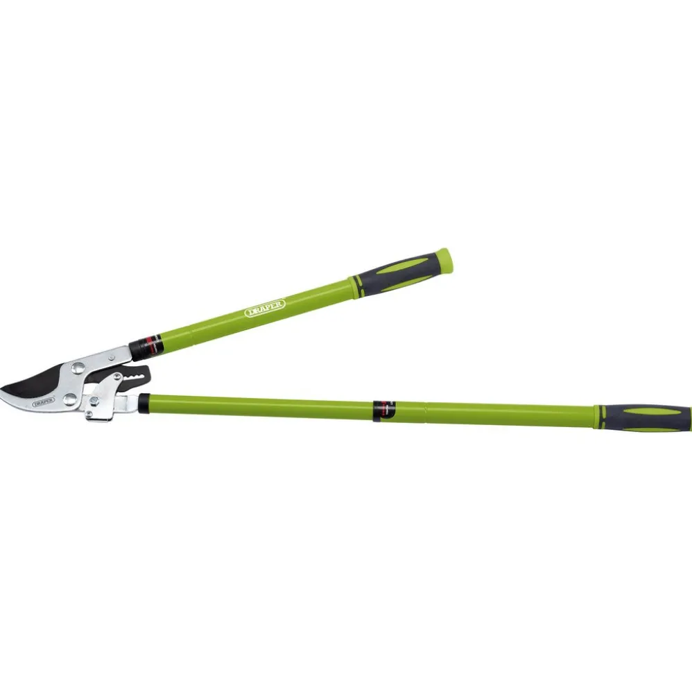 Telescopic Ratchet Action Bypass Loppers with Steel Handles