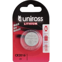 Uniross Lithium Coin Cell CR2016 Battery
