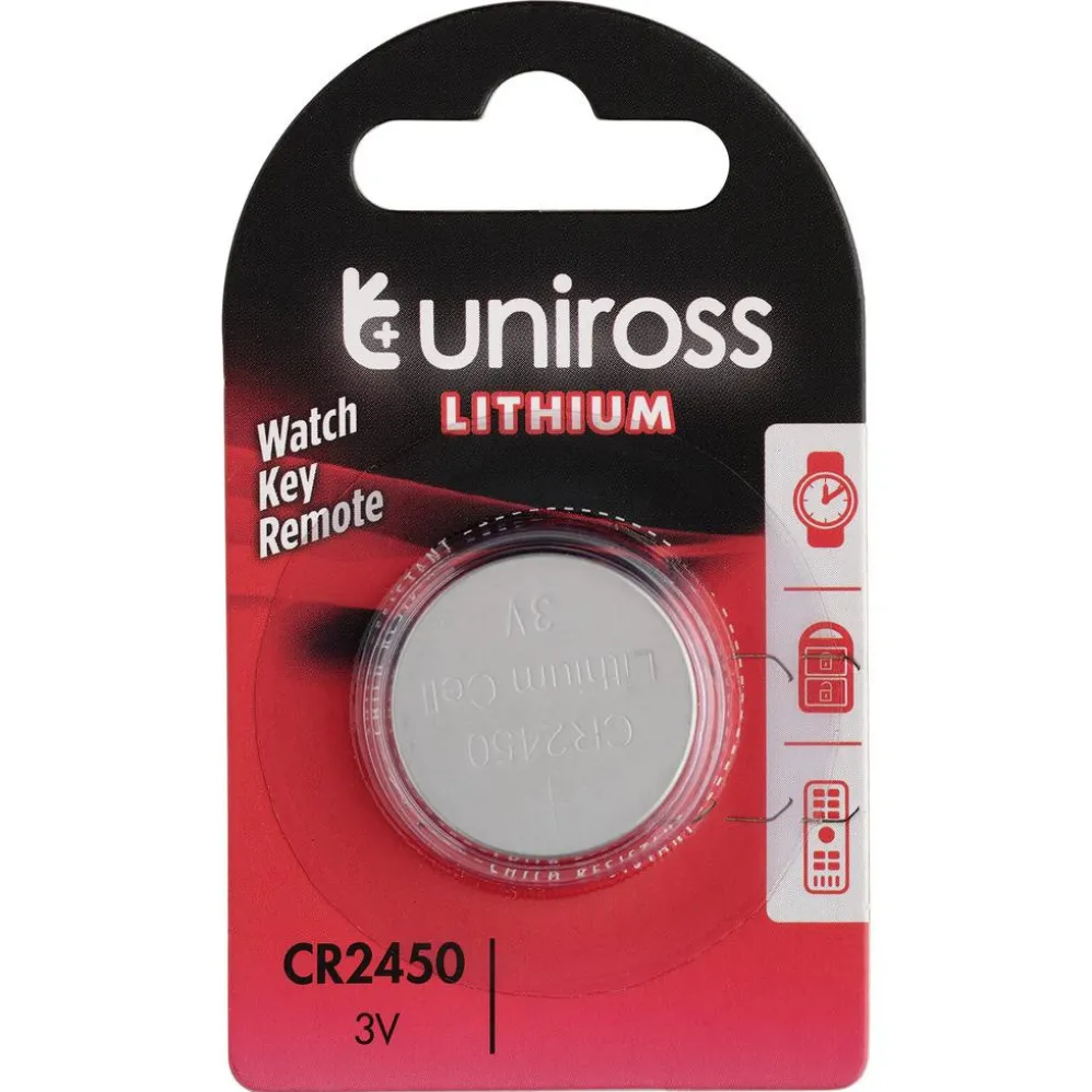 Uniross Lithium Coin Cell CR2450 Battery