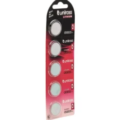 Uniross Lithium Coin Cell CR2025 Batteries (Pack of 5)