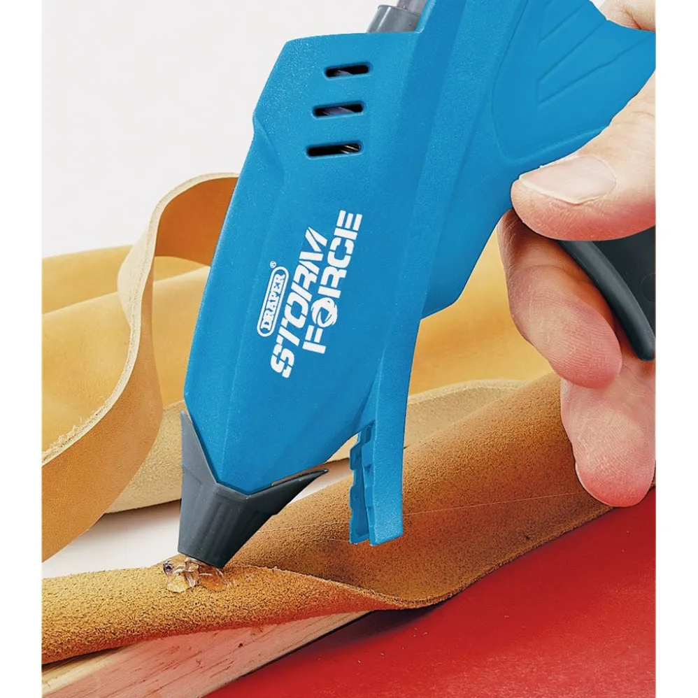 230V Draper Storm Force® Glue Gun, 100W, 6 x Glue Sticks