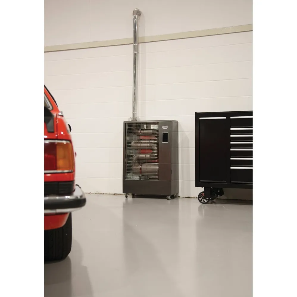 230V Far Infrared Diesel Heater with Flue Kit, 40,000 BTU/11.6kW
