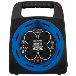 230V Four Socket Cable Reel, 15m