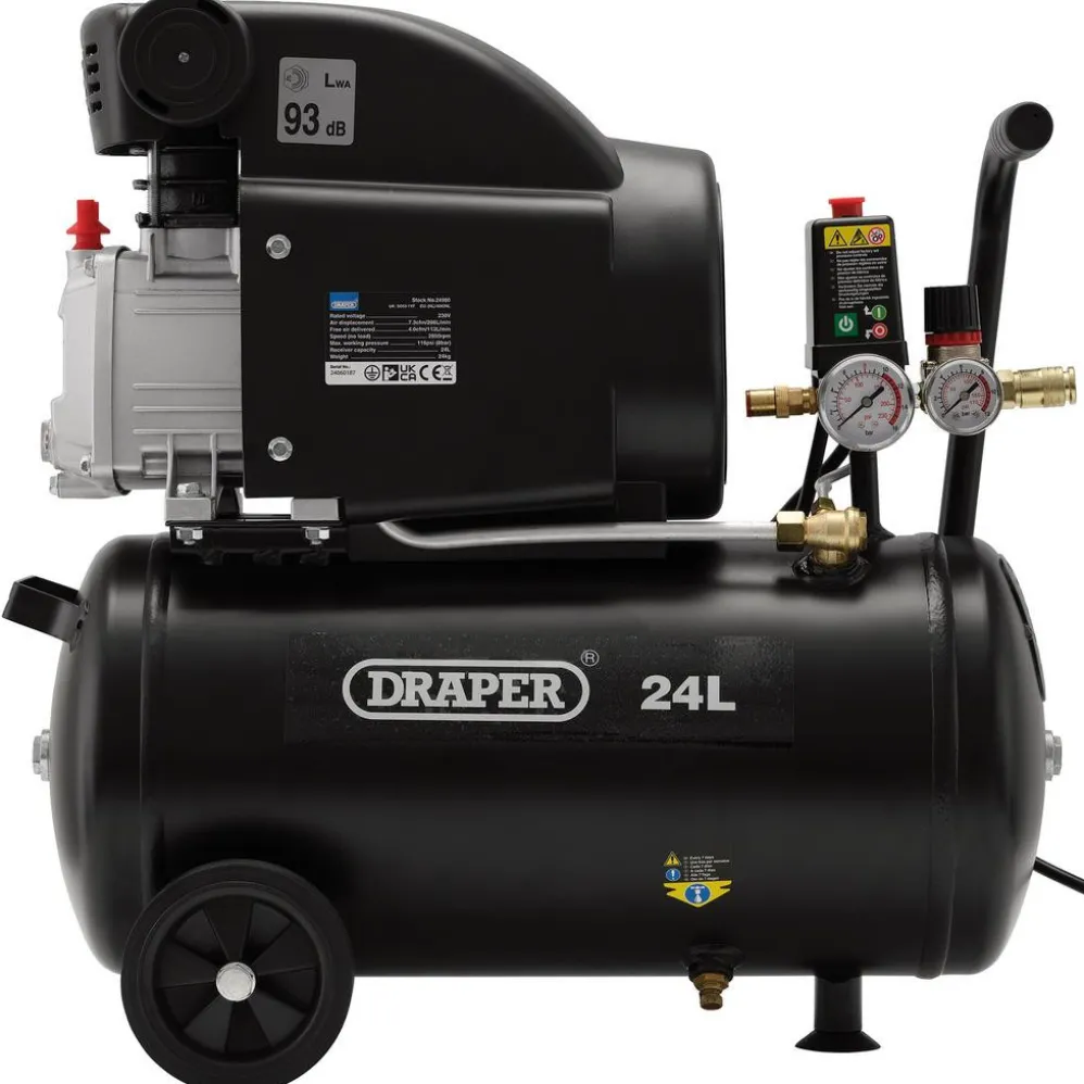 230V 24L Direct Drive Air Compressor, 1.5kW/2hp