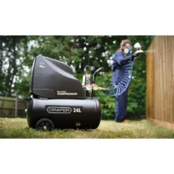 230V 24L Oil-Free Compressor, 1.1kW/1.5hp and Air Tool Kit