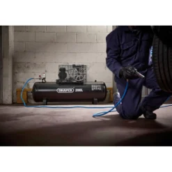 230V 200L Stationary Belt-Driven Air Compressor, 2.2kW/3HP