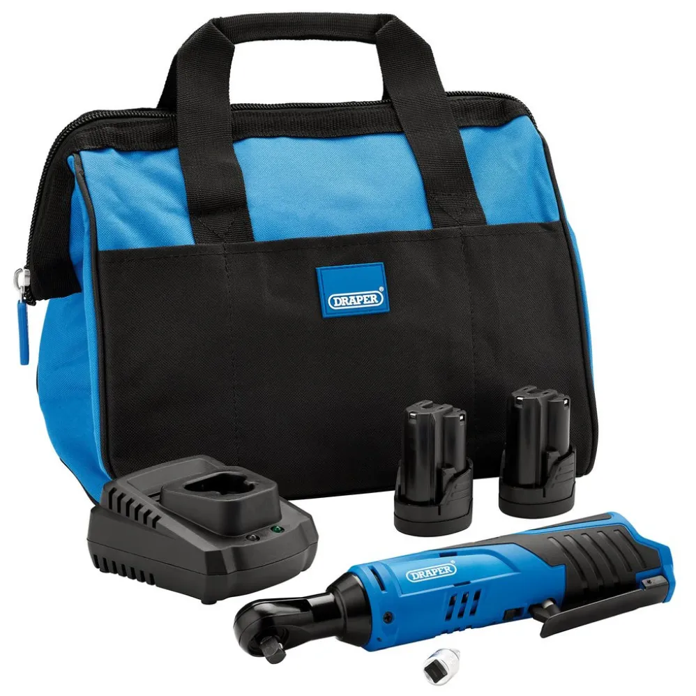 12V Ratchet Kit, 2 x 1.5Ah Batteries, 1 x Fast Charger, 1 x Tool bag