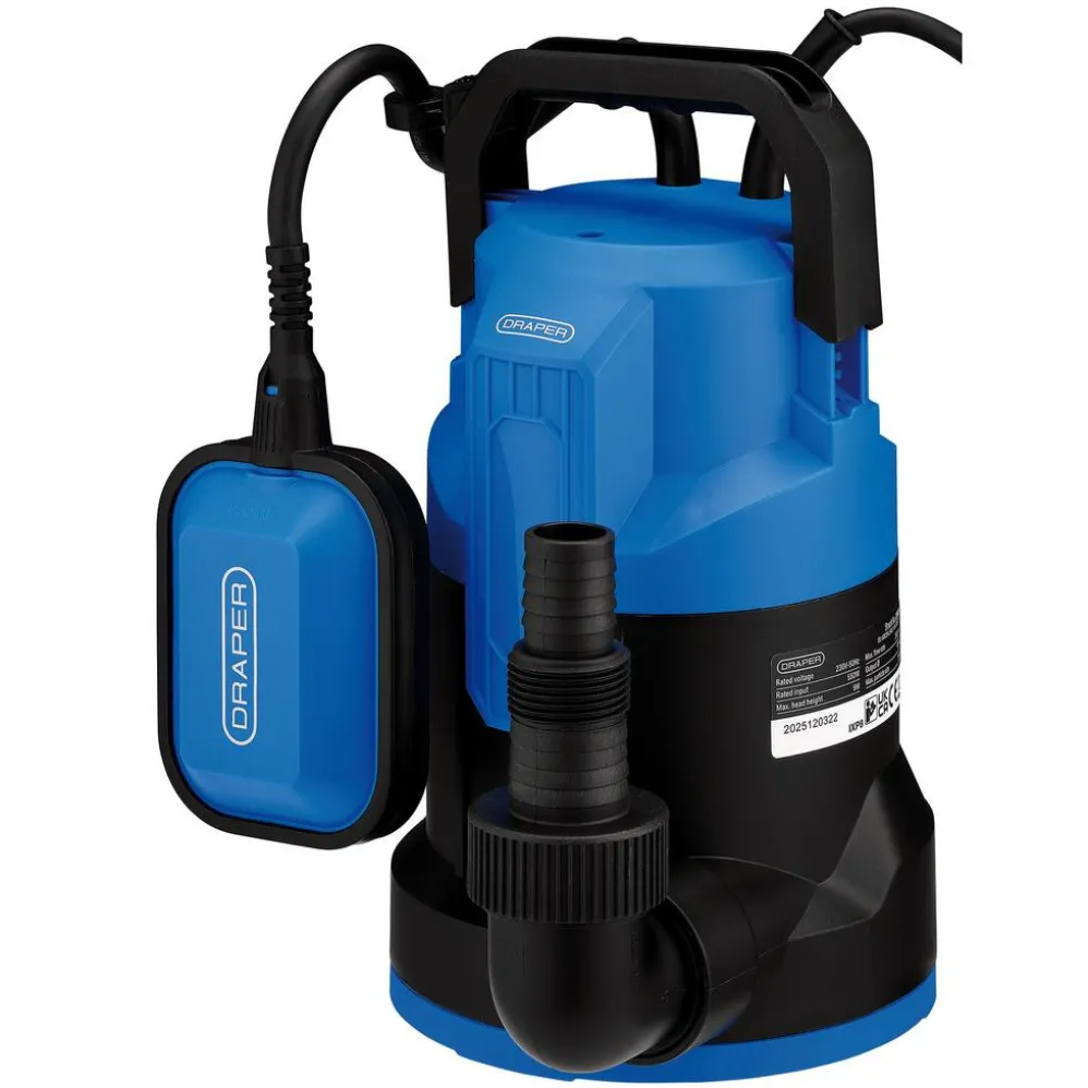 230V Submersible Clean Water Pump with Float Switch, 280L/min, 550W