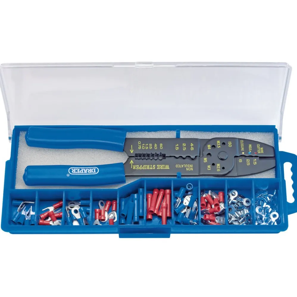 5 Way Crimping Tool & Terminal Kit, 240mm
